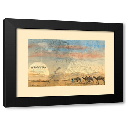 Sfax Tunisie Black Modern Wood Framed Art Print by Letestu, Philippe