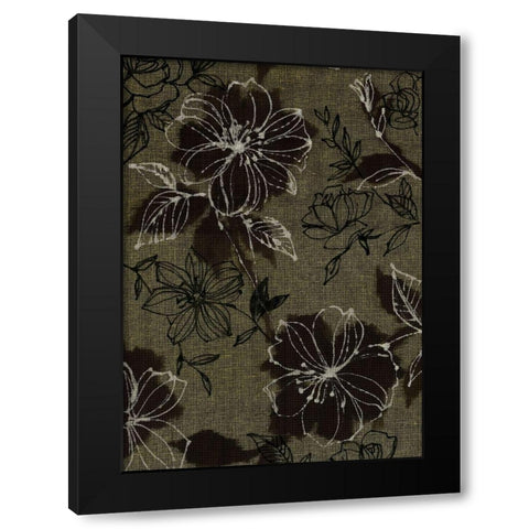 Floral I Black Modern Wood Framed Art Print by Antoinette et, Freddy