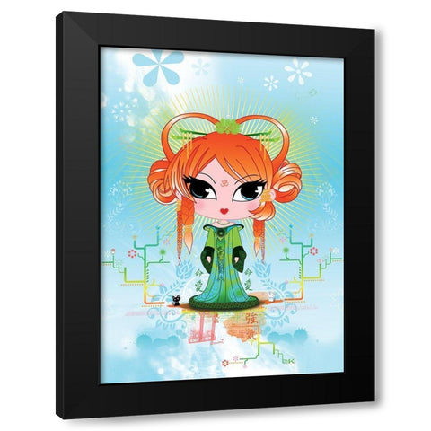 Sweet-KAMALA Black Modern Wood Framed Art Print by DS, Kamala