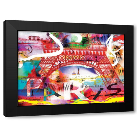 Paris seveille Black Modern Wood Framed Art Print with Double Matting by Kaly