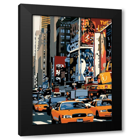 Manhattan Black Modern Wood Framed Art Print with Double Matting by Manzo, Giovanni