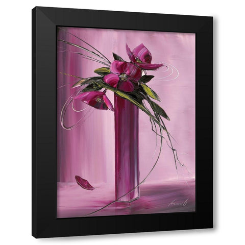 Bouquet violet I Black Modern Wood Framed Art Print by Tramoni, Oliver
