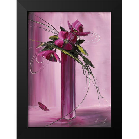 Bouquet violet I Black Modern Wood Framed Art Print by Tramoni, Oliver
