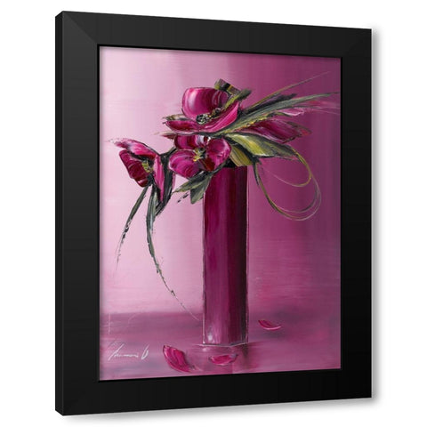 Bouquet violet II Black Modern Wood Framed Art Print by Tramoni, Oliver
