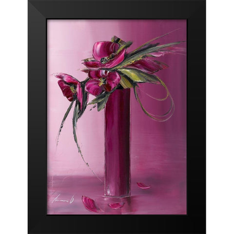 Bouquet violet II Black Modern Wood Framed Art Print by Tramoni, Oliver