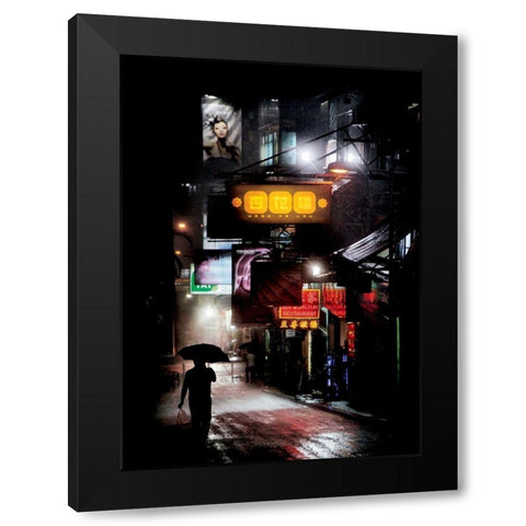 Nuit de Chine Black Modern Wood Framed Art Print by Jacrot, Christophe