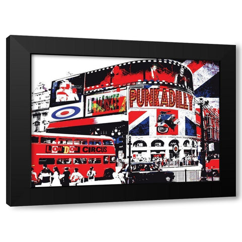 London Circus Black Modern Wood Framed Art Print by Le Markee