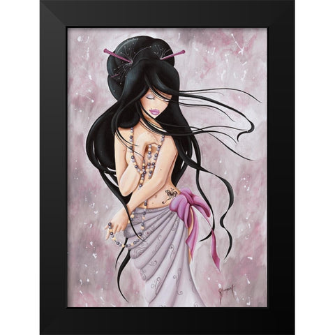 Lilou Jewel Black Modern Wood Framed Art Print by Rhumeur, Aurelie