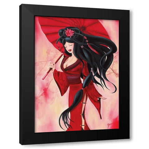 Lilou San Black Modern Wood Framed Art Print with Double Matting by Rhumeur, Aurelie