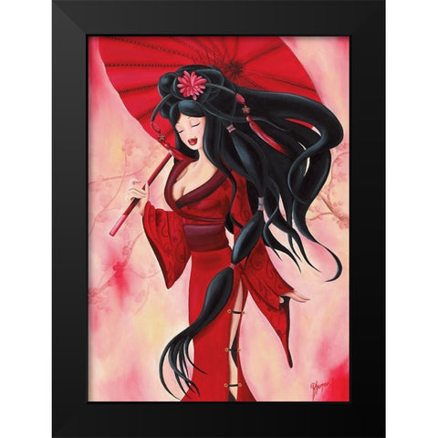 Lilou San Black Modern Wood Framed Art Print by Rhumeur, Aurelie