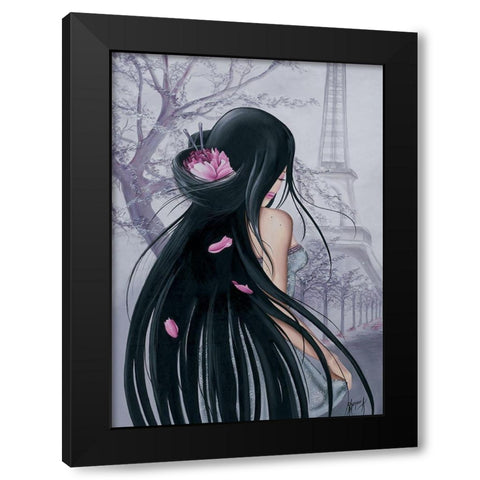 Melo Lilou in Paris I Black Modern Wood Framed Art Print by Rhumeur, Aurelie