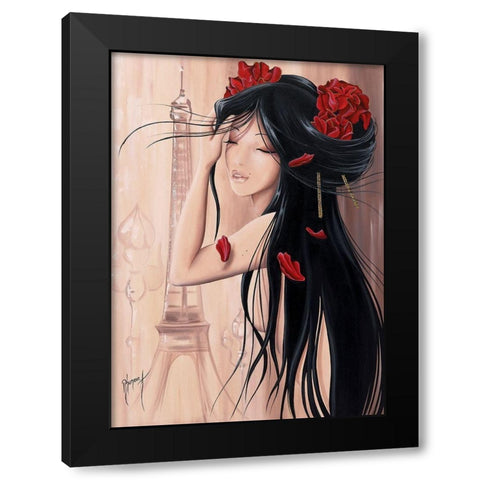 Lilou Paris et romance II Black Modern Wood Framed Art Print by Rhumeur, Aurelie