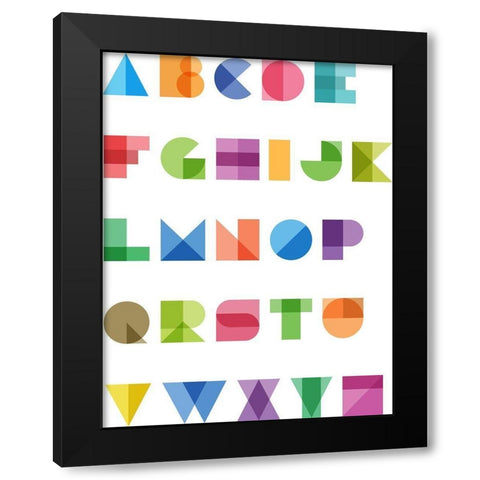 AbÃ©cÃ©daire Black Modern Wood Framed Art Print with Double Matting by Braun Studio