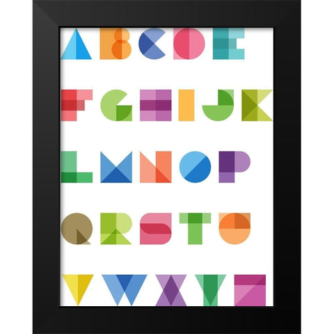 AbÃ©cÃ©daire Black Modern Wood Framed Art Print by Braun Studio