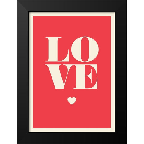 Love en rouge Black Modern Wood Framed Art Print by Braun Studio