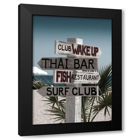 Plage 3 Black Modern Wood Framed Art Print by Braun Studio