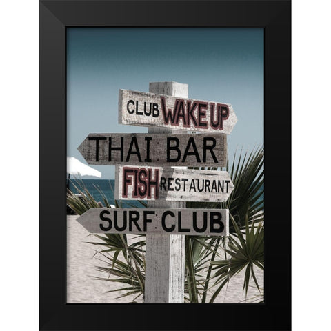 Plage 3 Black Modern Wood Framed Art Print by Braun Studio