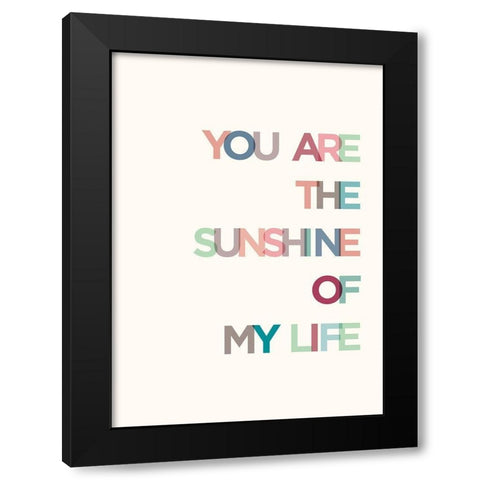 Sunshine Black Modern Wood Framed Art Print with Double Matting by Braun Studio
