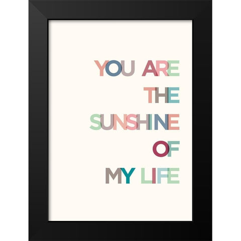 Sunshine Black Modern Wood Framed Art Print by Braun Studio