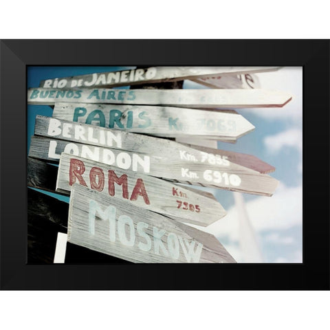 Allons Y Black Modern Wood Framed Art Print by Braun Studio