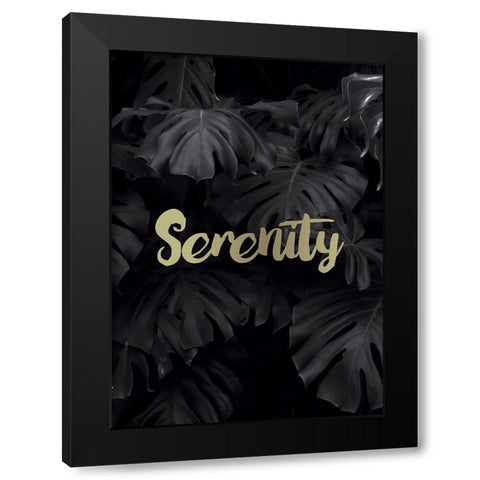 Serenity Black Modern Wood Framed Art Print with Double Matting by Braun Studio