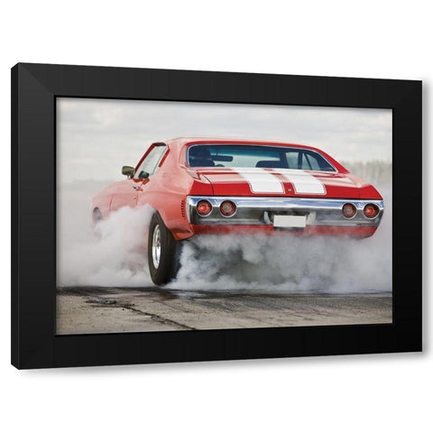 Go fast 2 Black Modern Wood Framed Art Print by Braun Studio
