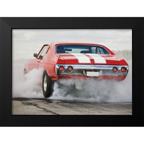 Go fast 2 Black Modern Wood Framed Art Print by Braun Studio