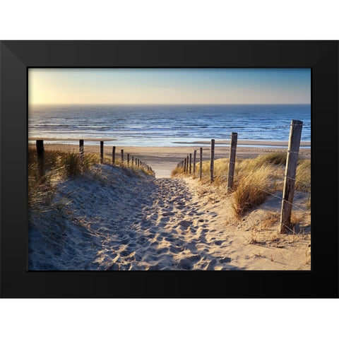 Plage 15 Black Modern Wood Framed Art Print by Braun Studio