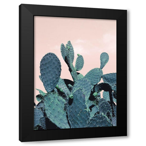 Cactus Raquettes Black Modern Wood Framed Art Print with Double Matting by Braun Studio