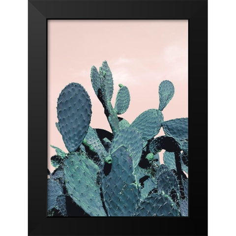 Cactus Raquettes Black Modern Wood Framed Art Print by Braun Studio