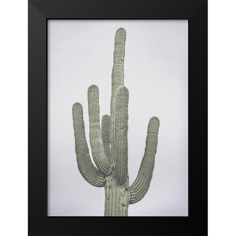 Cactus Totem Black Modern Wood Framed Art Print by Braun Studio