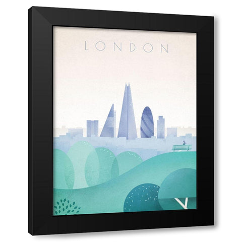 London Black Modern Wood Framed Art Print with Double Matting by Atelier Editions Braun