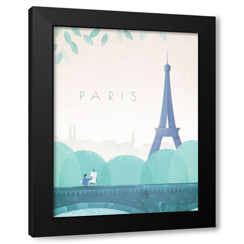 Paris Black Modern Wood Framed Art Print with Double Matting by Atelier Editions Braun