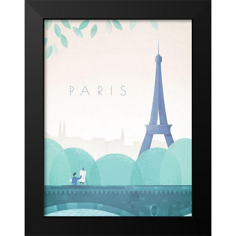 Paris Black Modern Wood Framed Art Print by Atelier Editions Braun