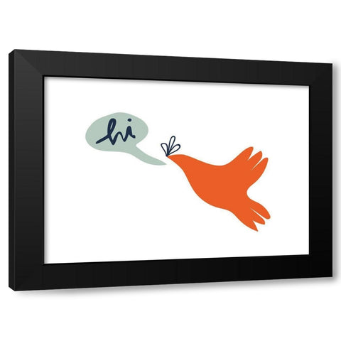 Colombe Black Modern Wood Framed Art Print with Double Matting by BRAUN Studio