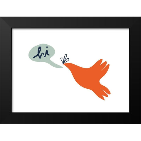 Colombe Black Modern Wood Framed Art Print by BRAUN Studio