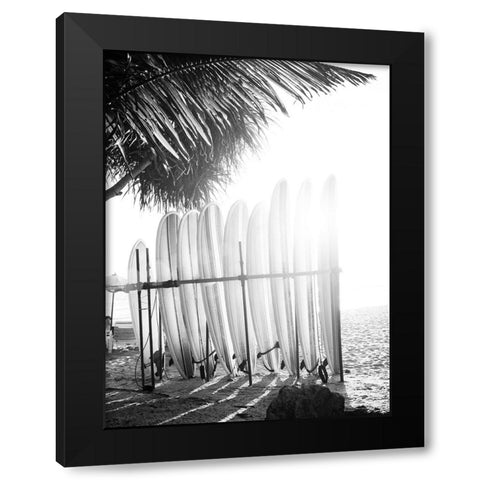 Braun Studio - Planches de surf Black Modern Wood Framed Art Print with Double Matting by Braun Studio