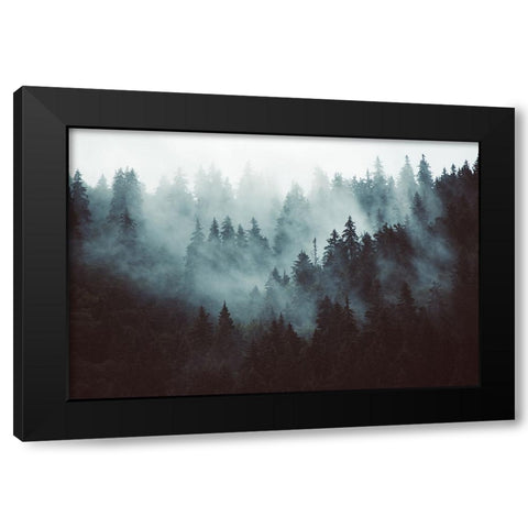 Braun Studio - Misty forest Black Modern Wood Framed Art Print with Double Matting by Braun Studio
