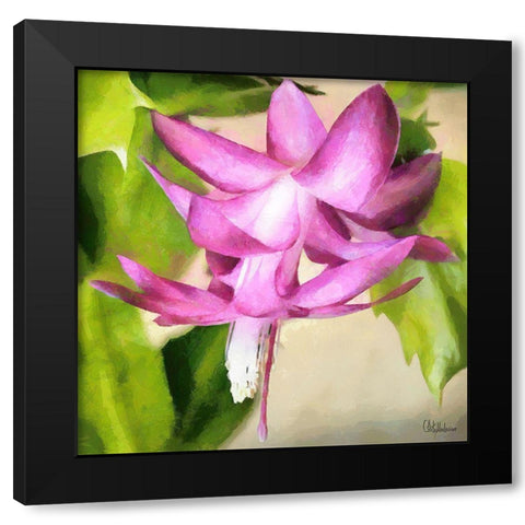 Orchids I Black Modern Wood Framed Art Print by Medeiros, Celito