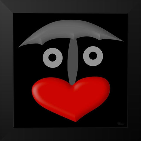 Face BW1 Black Modern Wood Framed Art Print by Medeiros, Celito