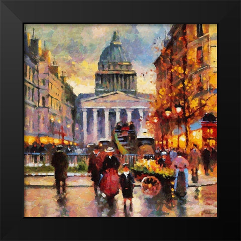 Romantic Paris IV Black Modern Wood Framed Art Print by Medeiros, Celito