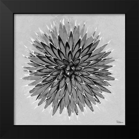 Leaves BW3 Black Modern Wood Framed Art Print by Medeiros, Celito