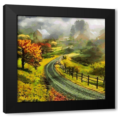 The Way Home Black Modern Wood Framed Art Print by Medeiros, Celito