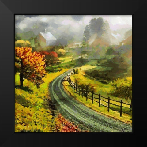 The Way Home Black Modern Wood Framed Art Print by Medeiros, Celito