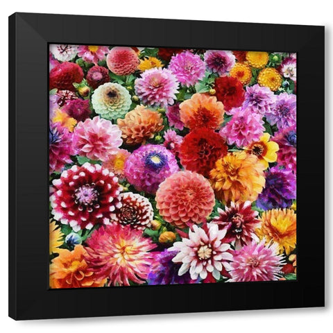 Only Flowers Black Modern Wood Framed Art Print with Double Matting by Medeiros, Celito