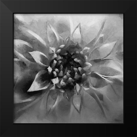 Leaves BW4 Black Modern Wood Framed Art Print by Medeiros, Celito