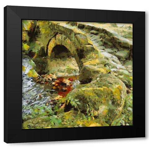 Old Stone Bridge Black Modern Wood Framed Art Print with Double Matting by Medeiros, Celito