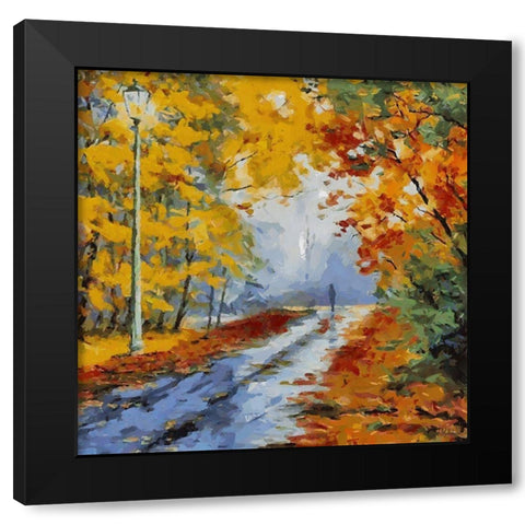 Romantic Path I Black Modern Wood Framed Art Print with Double Matting by Medeiros, Celito