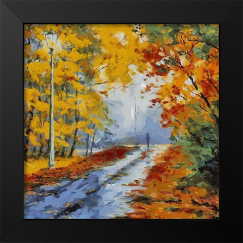 Romantic Path I Black Modern Wood Framed Art Print by Medeiros, Celito