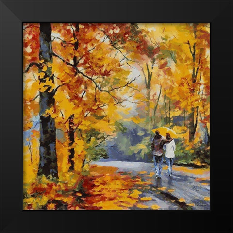 Romantic Path II Black Modern Wood Framed Art Print by Medeiros, Celito